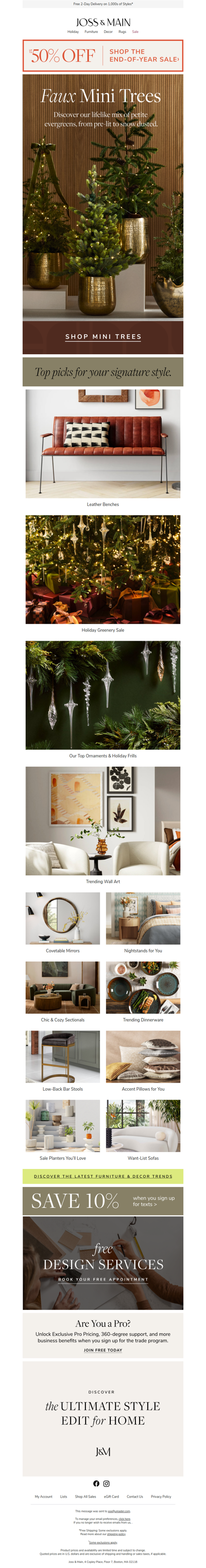 FAUX (MINI) CHRISTMAS TREES