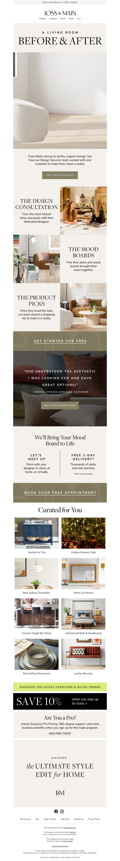 Boring before ➟ elevated after with FREE Design Services