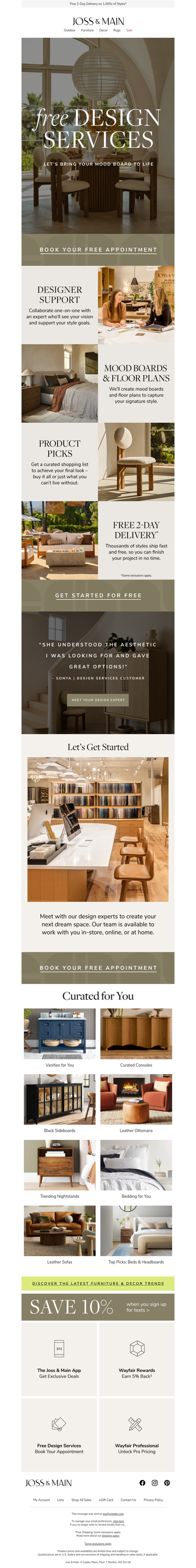 Free Design Services → We'll help make your vision a reality