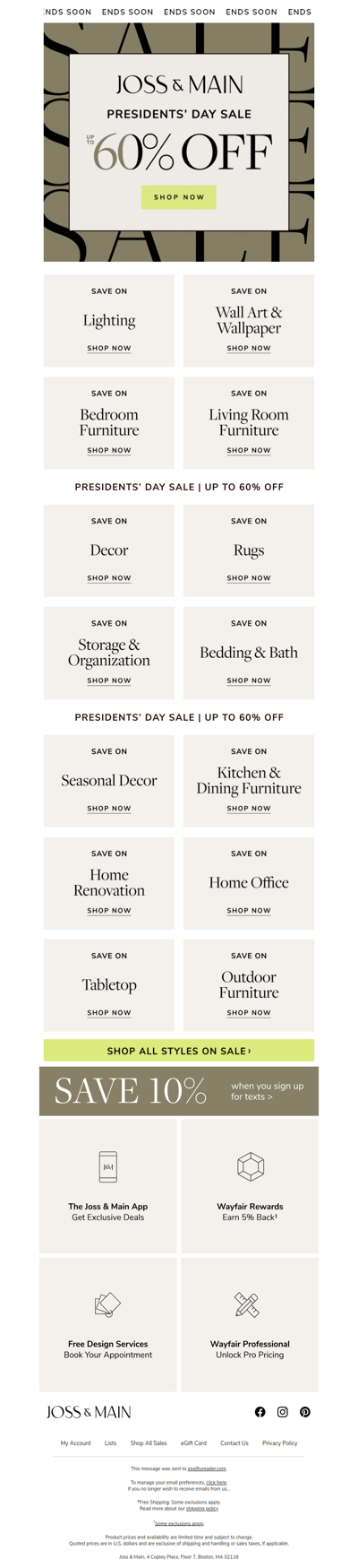 Shopped lighting yet? Sale ENDS TOMORROW