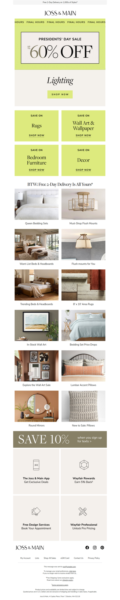 Lighting deals END TONIGHT ⚡︎ Shop fast