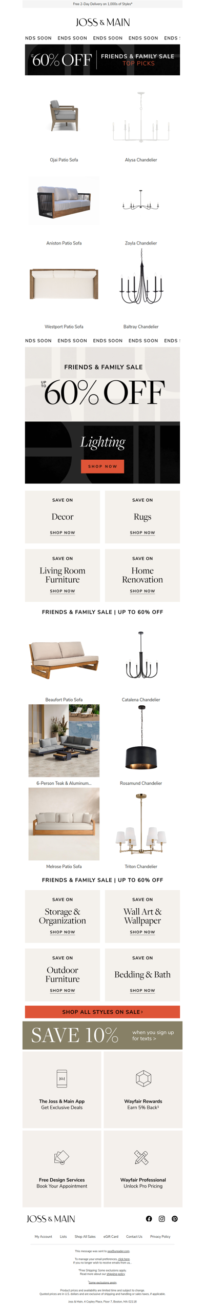 FINAL HOURS 🏁 ojai patio sofa & more up to 60% off