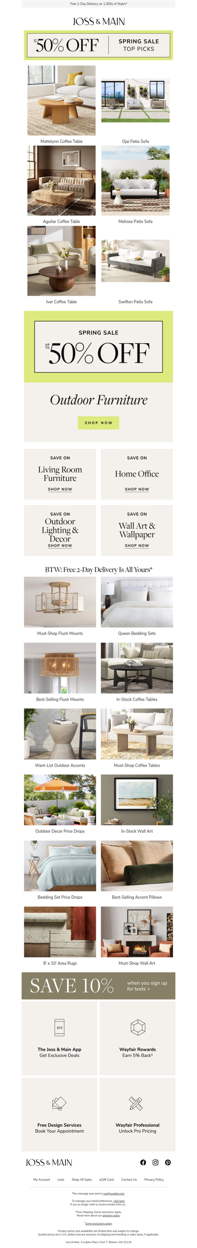 The Mattelynn Coffee Table | Up to 50% off | Bring your spring mood board home