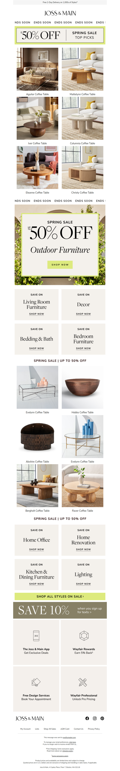 The Aguilar Coffee Table for spring | Up to 50% off ☼ 𝗟𝗔𝗦𝗧 𝗖𝗛𝗔𝗡𝗖𝗘