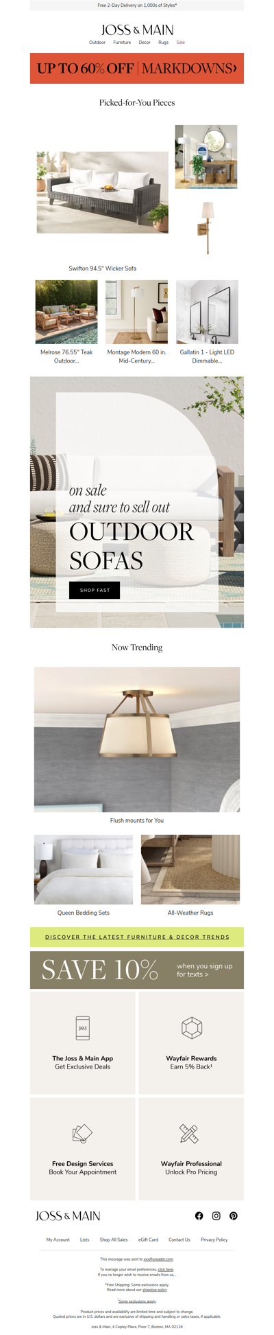 Blink & you’ll miss it – the swifton patio sofa