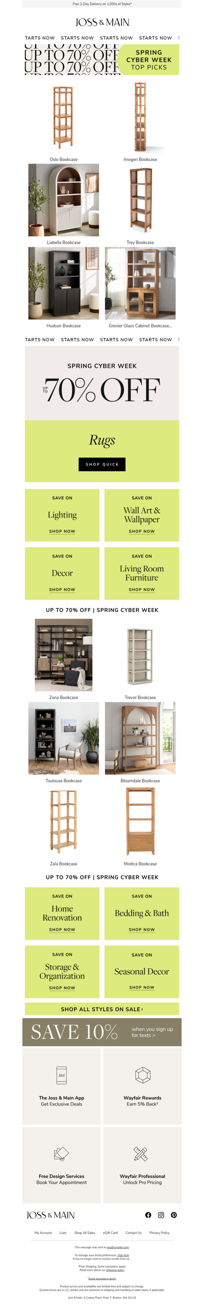 Just started and SELLING FAST ᨓ Up to 70% off ᨓ the oslo bookcase