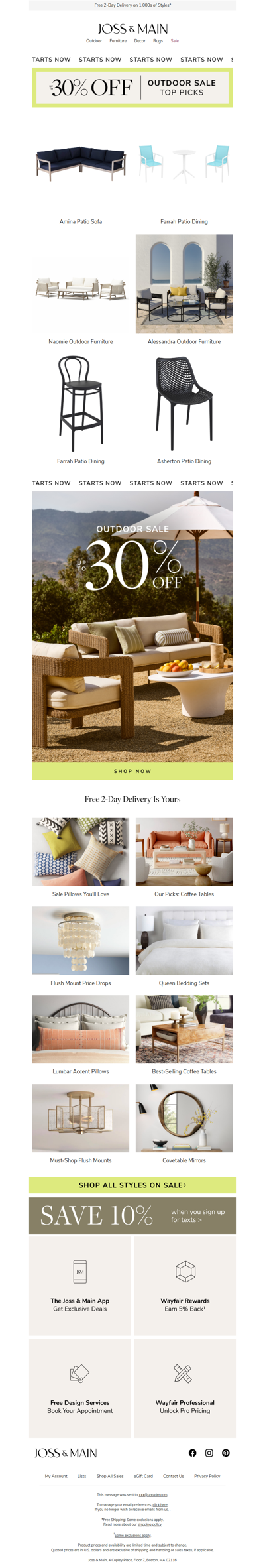 Up to 30% off ☆ Style your backyard with the amina patio sofa