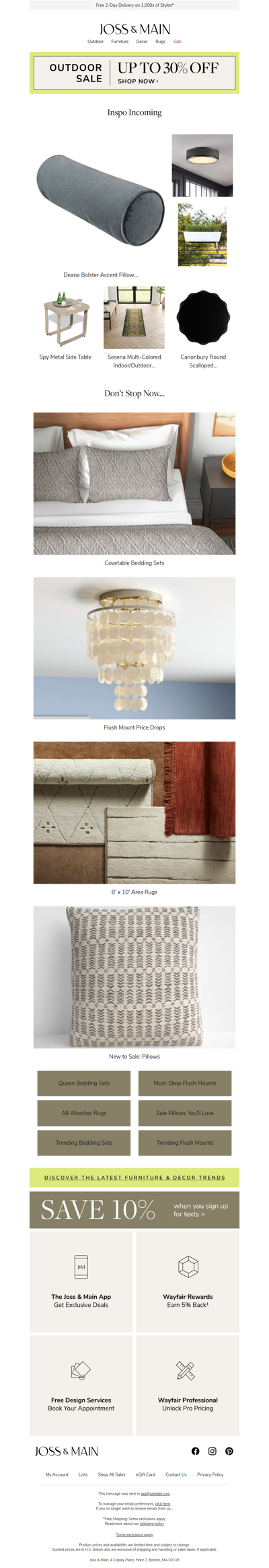 The Deane Accent Pillow? So in, so you