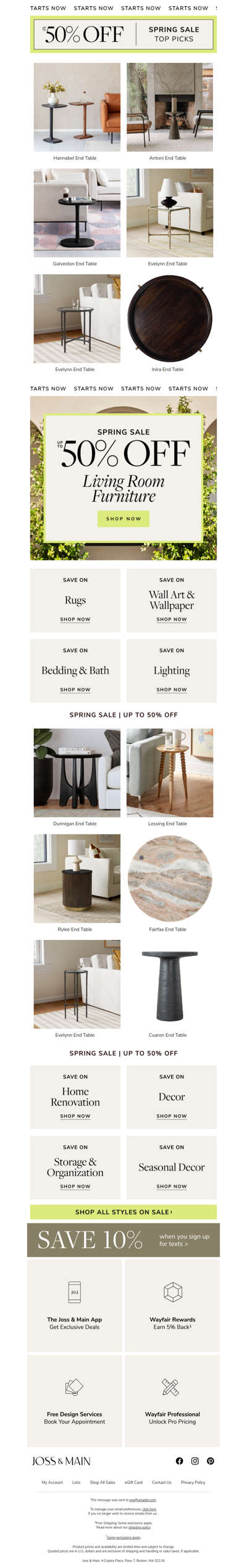 ON NOW: the hannabel end table & more up to 50% off
