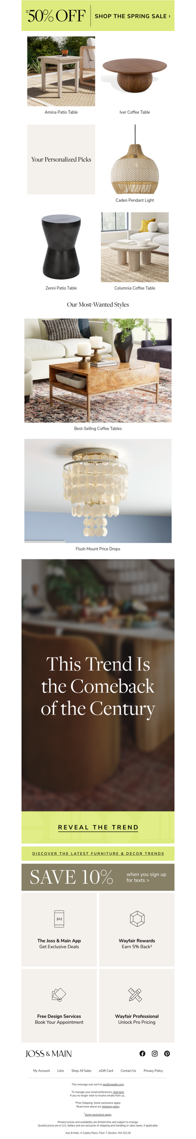 Is the amina patio table yours yet?