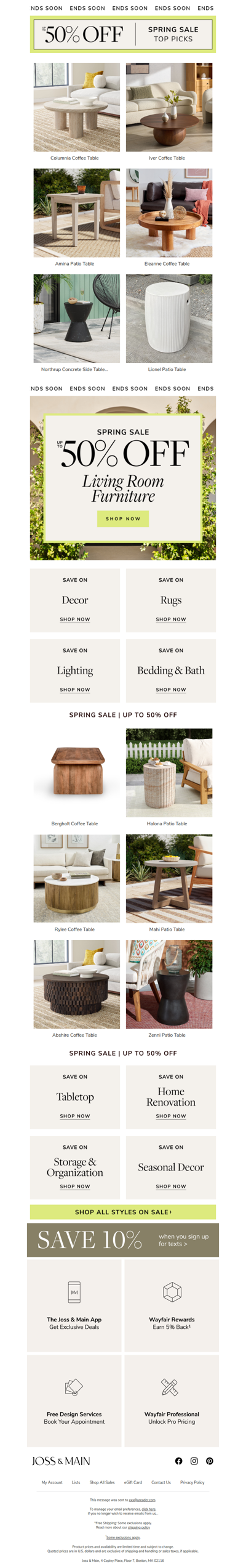 LAST CALL ◠◡◠◡ SAVE on the columnia coffee table