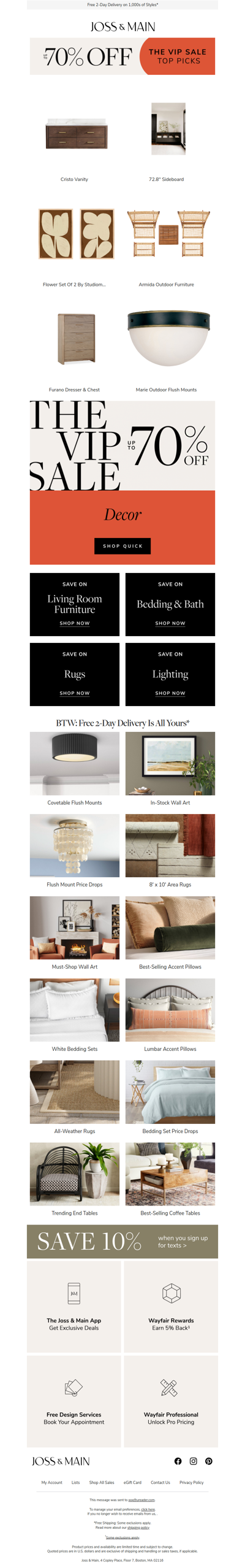 ICYMI: the cristo vanity & more up to 70% off