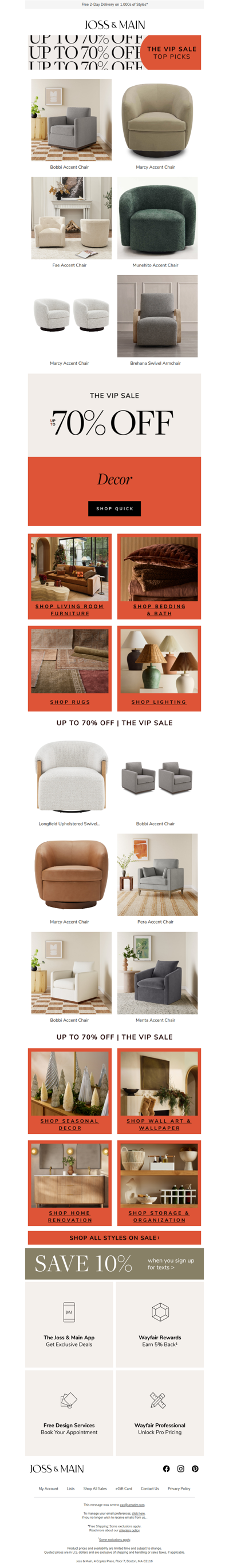 THE VIP S✦LE: THE bobbi accent chair