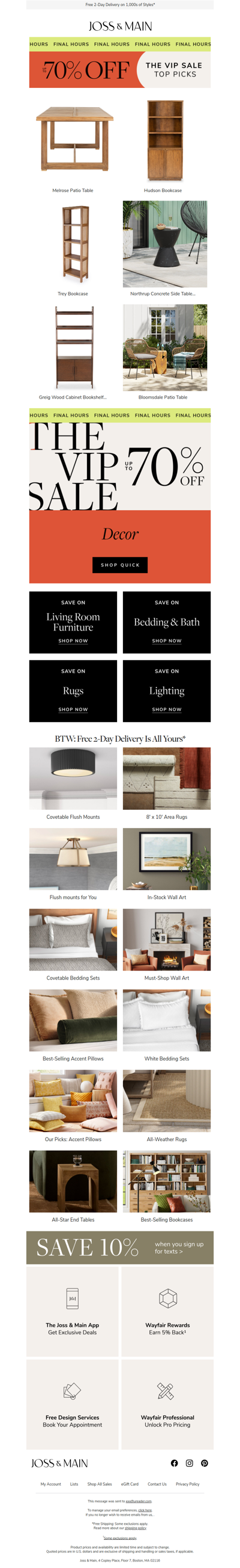 ATTN ✦ Up to 70% off the melrose patio table & more is leaving