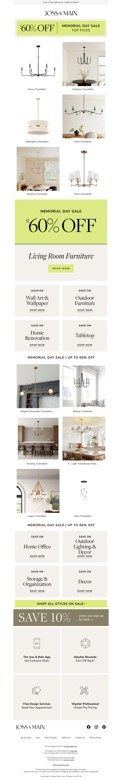 PRICE DROPS. Up to 60% off the Alysa Chandelier