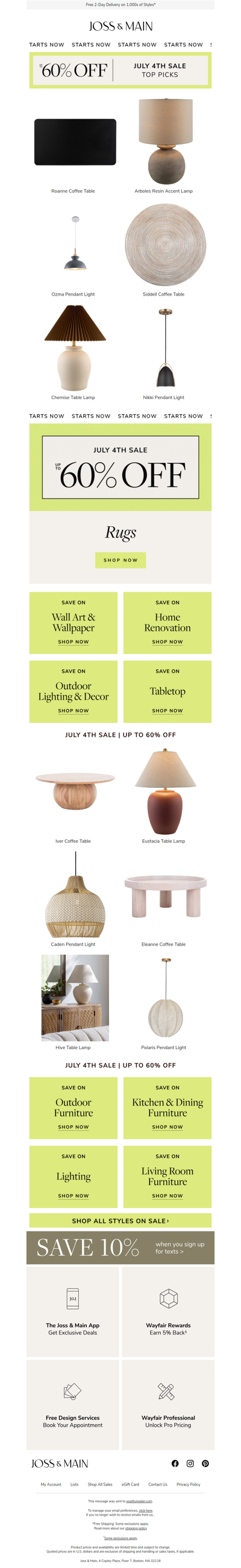 Hello, savings ✦ The roanne coffee table sale is on