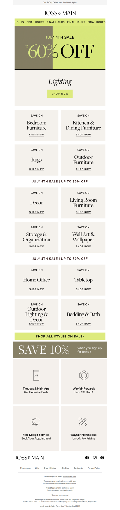 ATTN ✦ Up to 70% off lighting is leaving