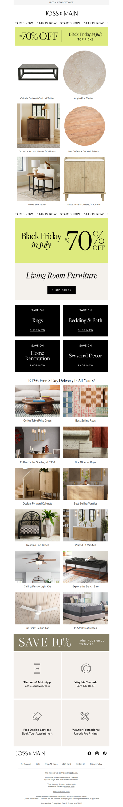 Up to 70% off is FINALLY HERE » the celosia coffee & cocktail tables