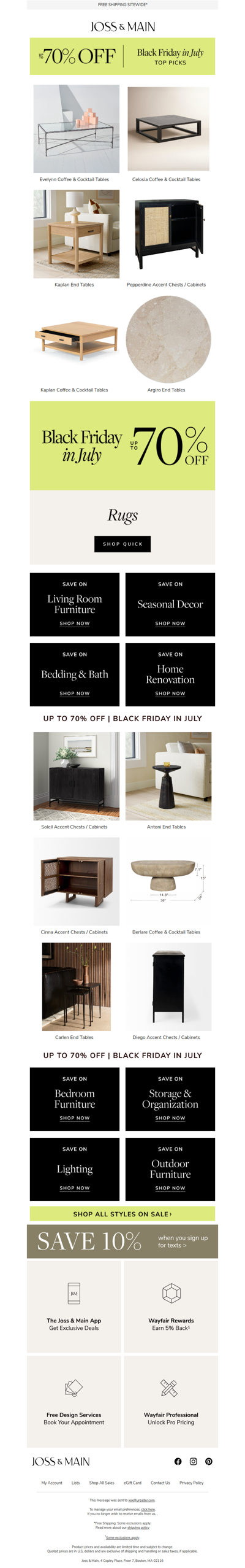 PARTY’S ENDING 🪩 up to 70% off the evelynn coffee table & more