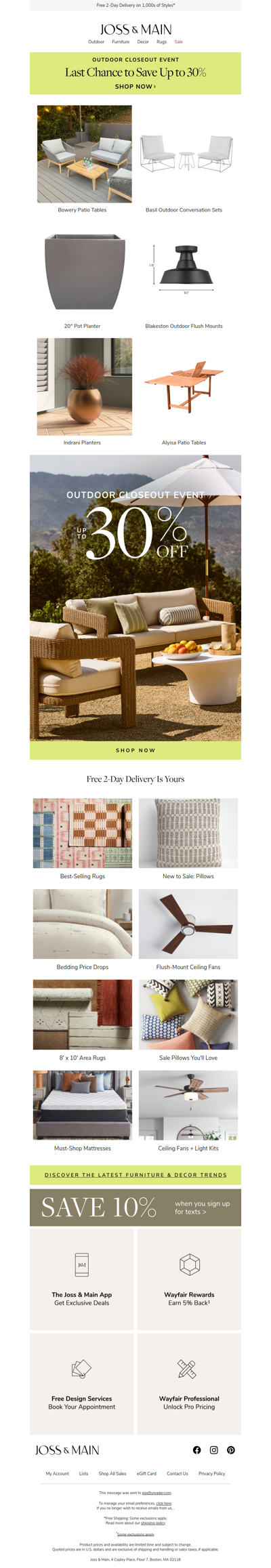 The bowery patio table & more up to 30% off 🖤