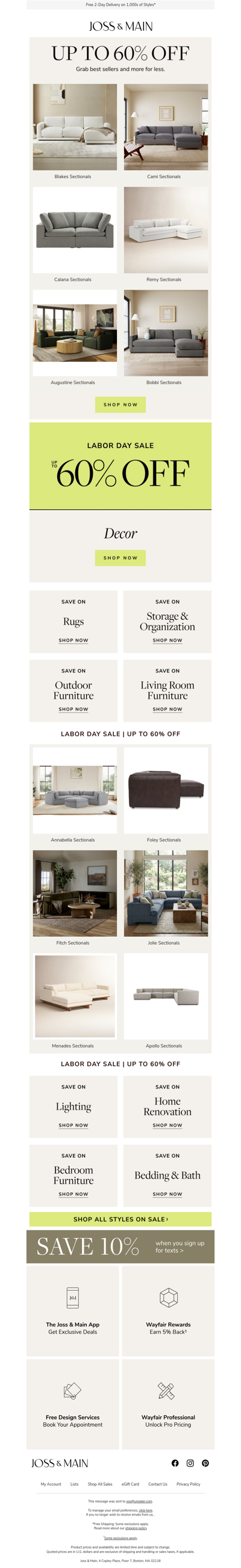 ⟡ Up to 60% off ⟡ The blakes sectional
