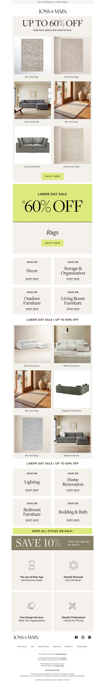 Designer-approved styles, UP TO 60% OFF