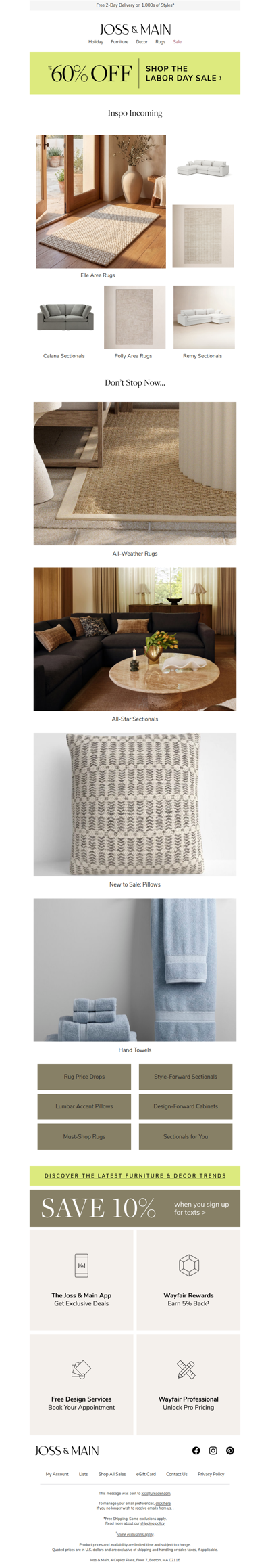 Curated for you: the elle area rugs