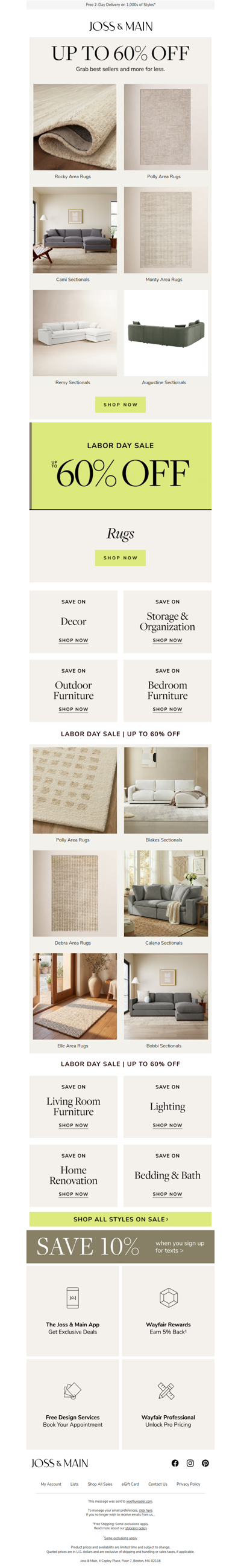 Out of office: the rocky area rug on sale 🖤