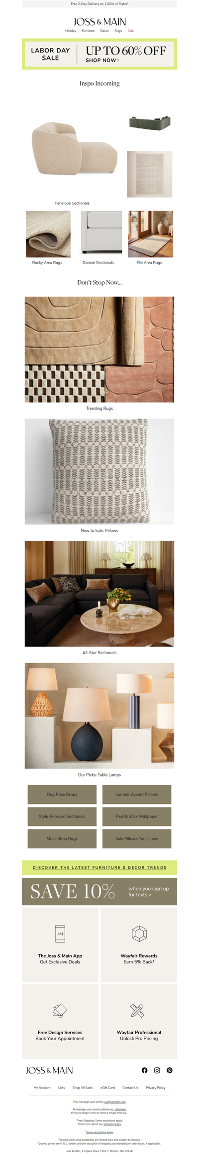 The Penelope Sectionals? So in, so you