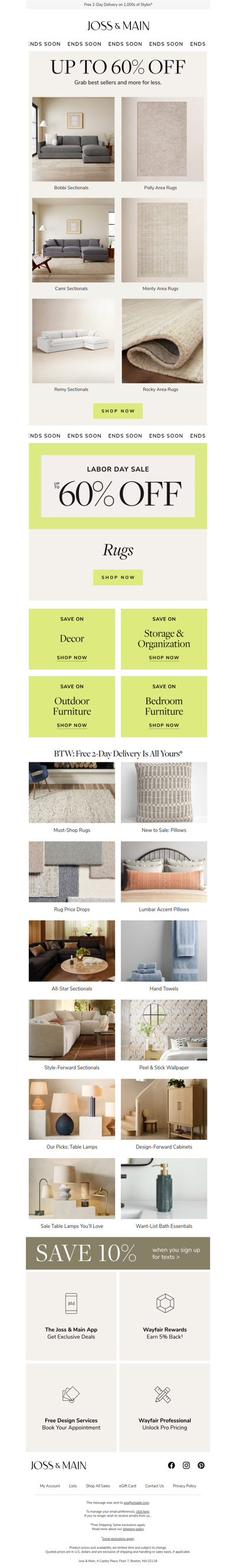 Final days to save on the bobbi sectional
