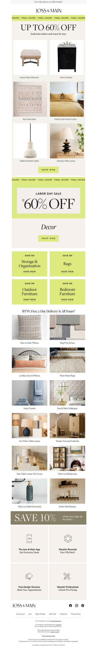 Almost gone 🏁 The inessa patio ottoman and more up to 60% off