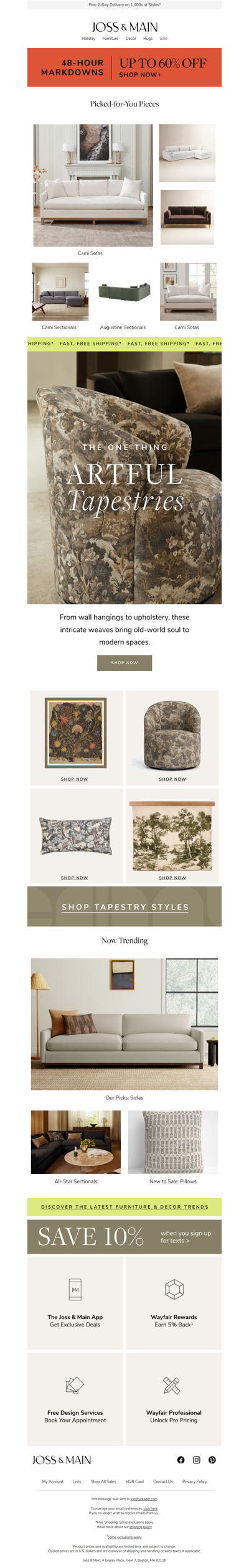 The Cami Sofas: flying off the virtual shelves ᨓ
