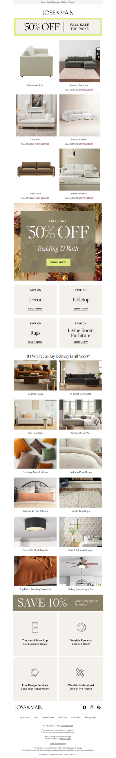 ❦ The fleetwood sofa and more price drops we’re falling for...
