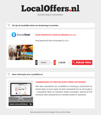 Alle dagaanbiedingen van donderdag 6 november