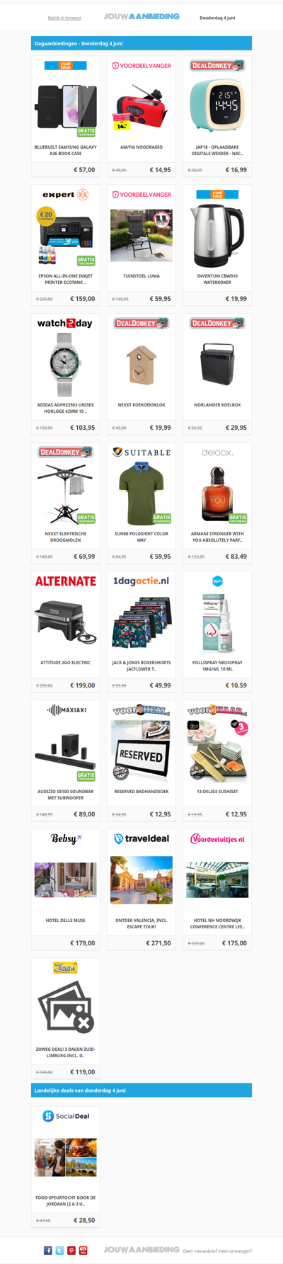 Alle dagaanbiedingen van donderdag 4 juni