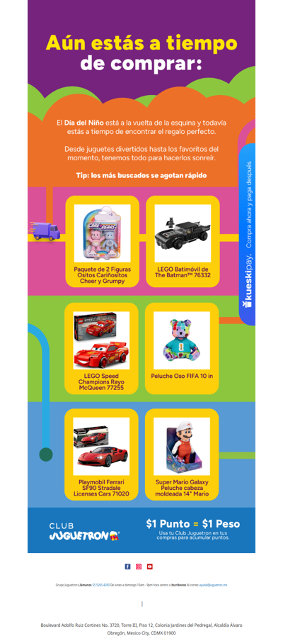 🚀 Ofertas que sí emocionan a chicos y grandes.