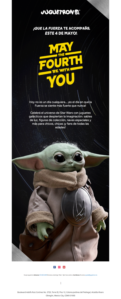 🌌 Celebra el Día de Star Wars con increíbles descuentos en Juguetron