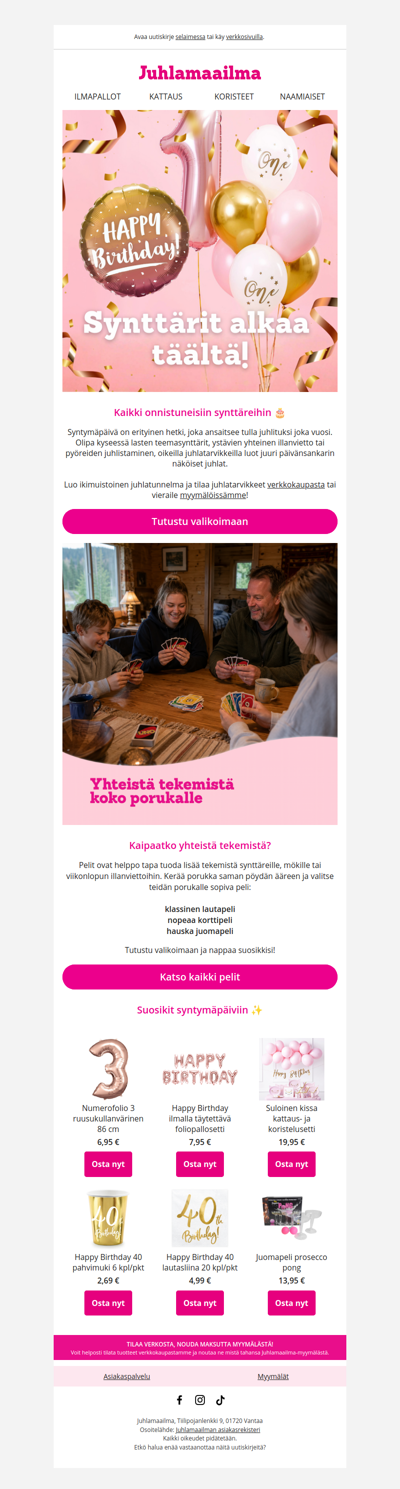 Valmiina seuraaviin synttäreihin? 🎂