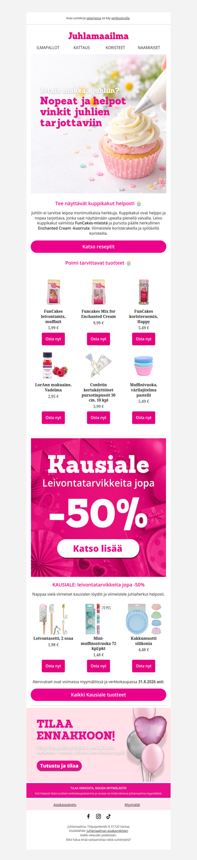 Kaipaatko helppoa juhlaherkkua? 🧁