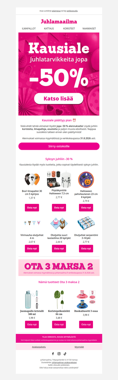 Kausiale päättyy pian! ⏰