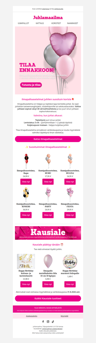 Etsitkö helppoa juhlakoristetta? 🎈