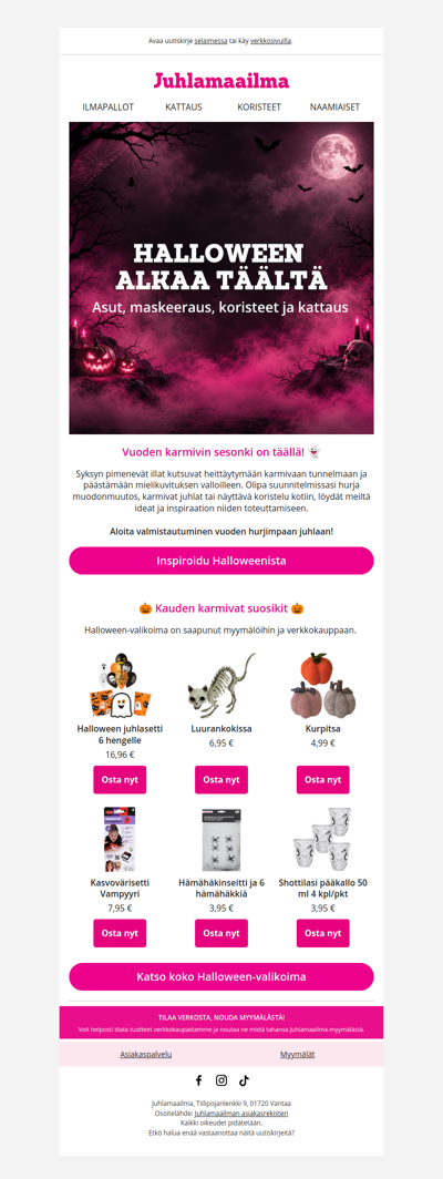 Halloween alkaa täältä! 🎃