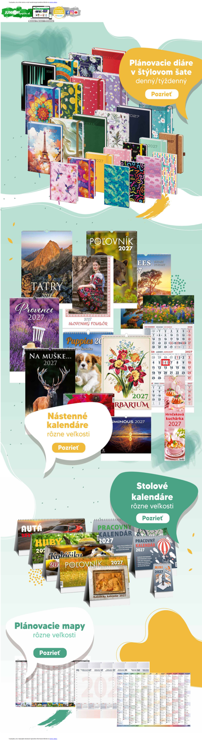 📅 Nové kalendáre a diáre na rok 2027 sú tu!