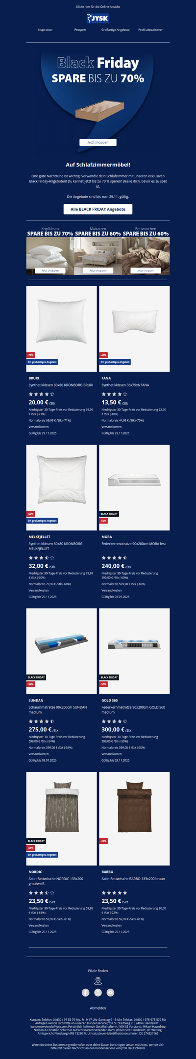 Mehr Schlafkomfort: Spare bis zu 70% auf Betten, Matratzen und mehr