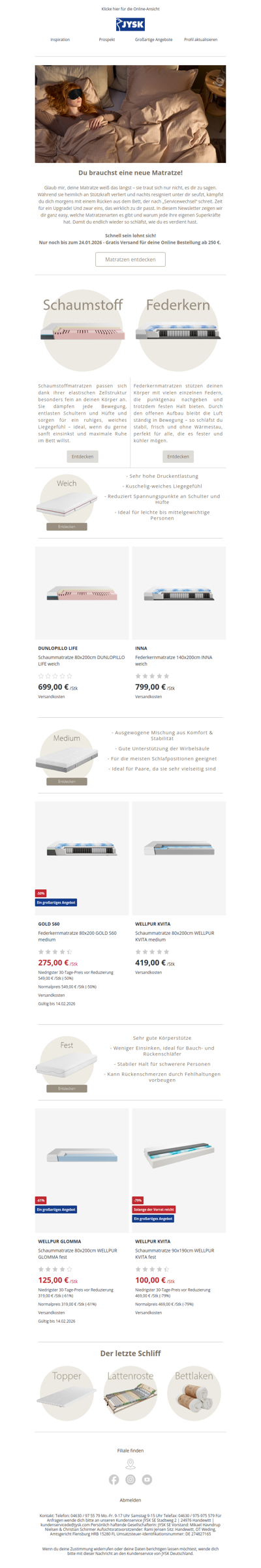 😴 Dein Rücken ruft an – er will eine neue Matratze.