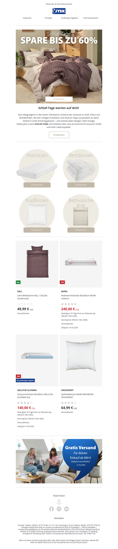 Schlaf-Tage warten auf dich!