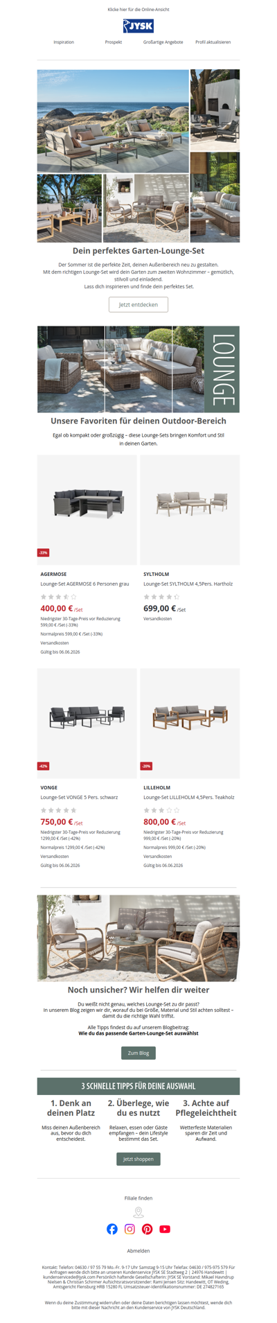 Finde dein perfektes Lounge-Set 🛋️