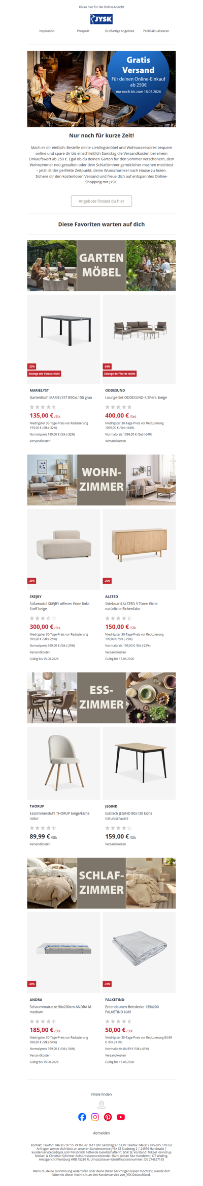 Letzte Chance auf GRATIS Versand 🚚