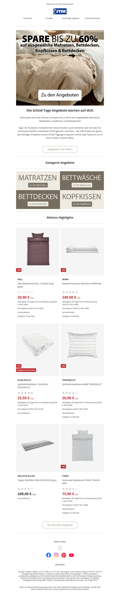 Sichere dir die Schlaf-Tage Deals!