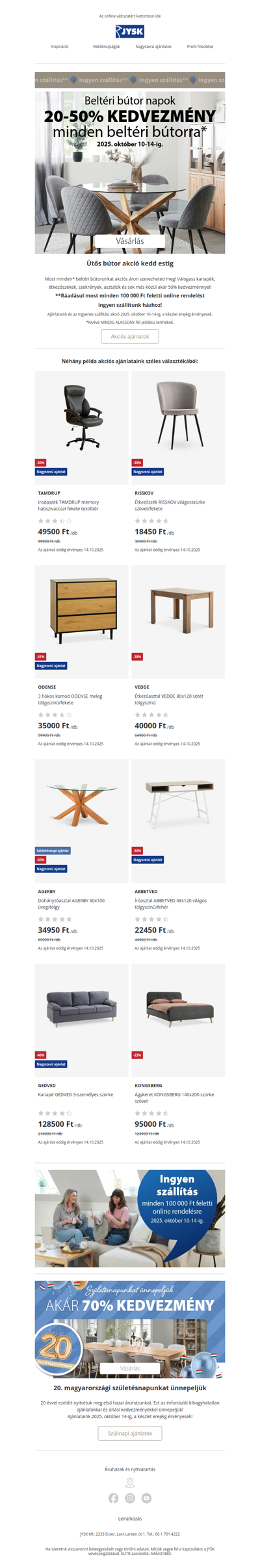 Siess ⏱️ Bútor akció csak keddig 📣 Akár -50%